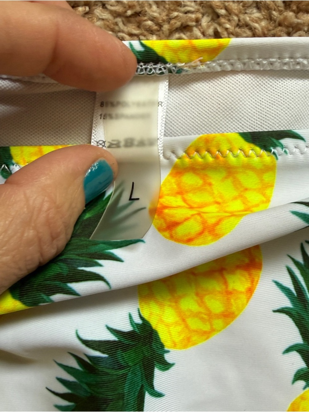 Pineapple High Waist Bikini Bottoms - Picture 3 of 4